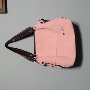 Pink and brown purse
